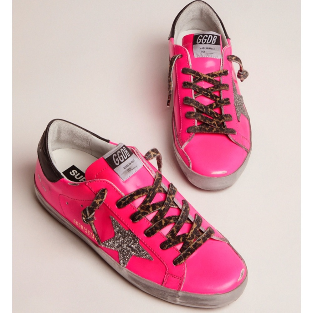 Fuchsia Super-Star sneakers with glitter star